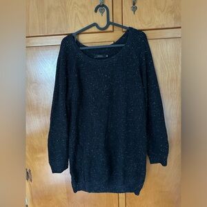 Aritzia Talula Black Wool Blend Oversized/long Sweater size Medium
